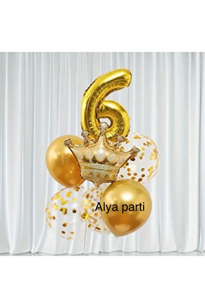ALYA PARTY Gold Цифровий фольгований повітряний кулька Король Фольгований пов...