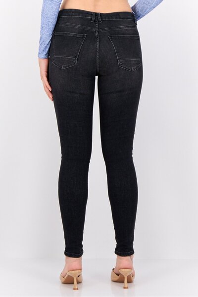 Esprit Women Skinny Fit Wash Stretchable Denim, Charcoal