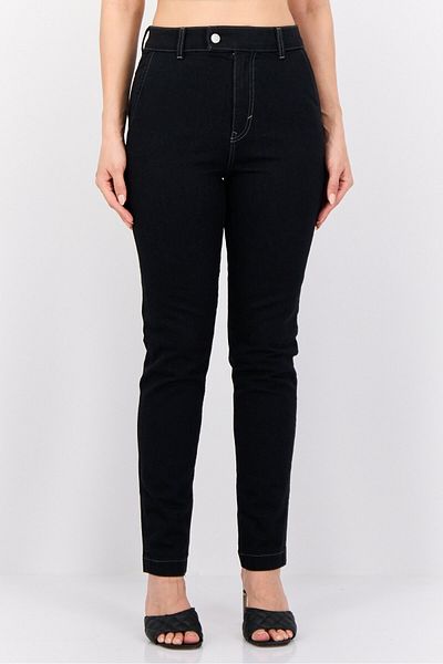 Esprit Women Slim Fit Plain Stretchable Jeans, Black