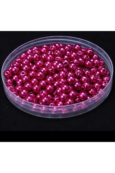 yiğit aksesuar 8 mm Glass Pearl 50 Pcs Fuchsia Necklace Bracelet Jewelry Making Supplies