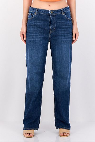 Esprit Women Straight Fit Washed Stretchable Jeans, Light Blue