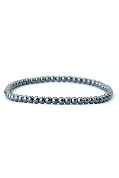 Choice 4mm New Genuine Natural Hematite Stone Bracelet For Men 4/6/8/10/12mm Black Round Strand Braslet Lei