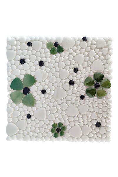 MozaiKristaL Tüm Yüzeyler Için Çiçek Desenli, 31,5x31,5cm. Fileli Cam Mozaik....