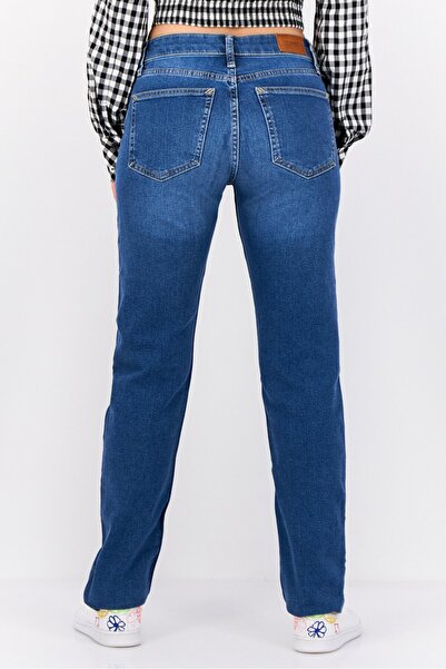 Esprit Women Straight Fit Washed Stretchable Denim, Blue