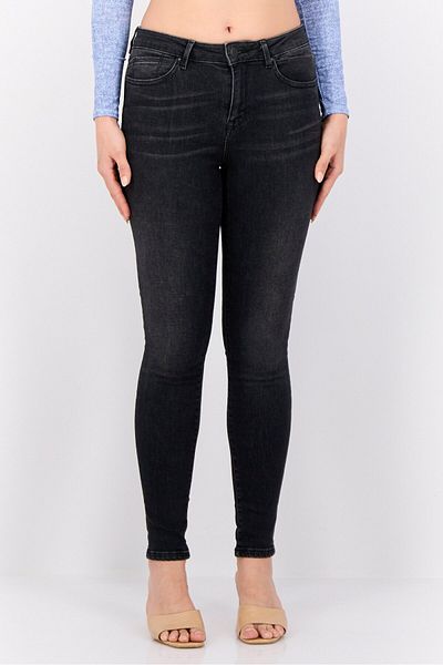 Esprit Women Skinny Fit Wash Stretchable Denim, Charcoal