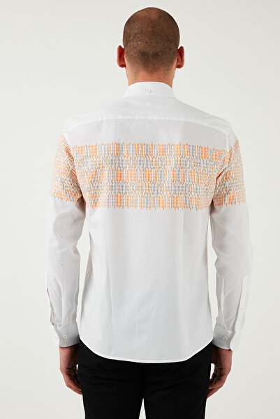 U.S. Polo Assn. U.S. Polo Desenli % 100 Pamuk Slim Fit Düğmeli Yaka Gömlek Erkek GÖMLEK G081SZ0042105832