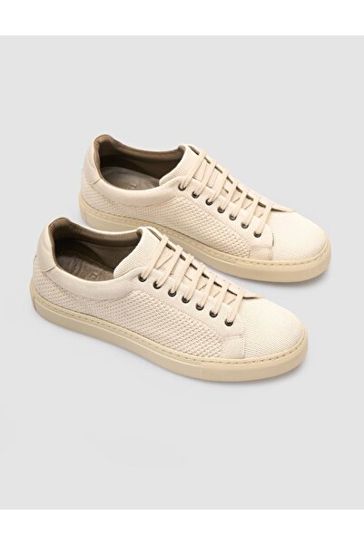 Cabani Μπεζ Πλεκτά Ανδρικά Αθλητικά Παπούτσια - Lace-Up