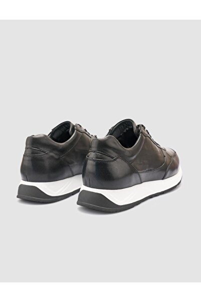 Cabani %100 Hakiki Deri Siyah Erkek Spor Ayakkabı