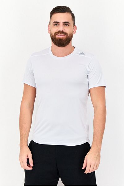 adidas Men Sportswear Fit Short Sleeve Running T-Shirt, Grey