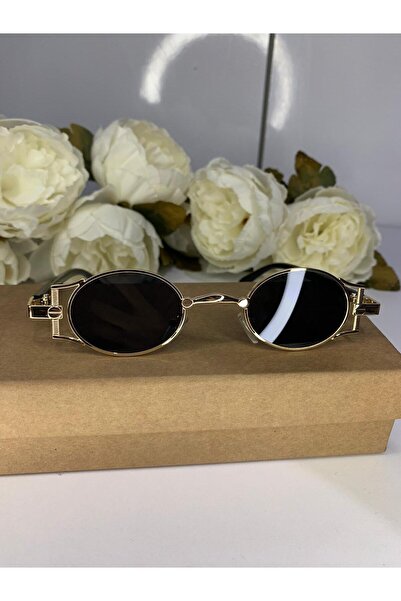 ROYALTY JEWELRY LUCETTE GOLD BLACK SUNGLASSES