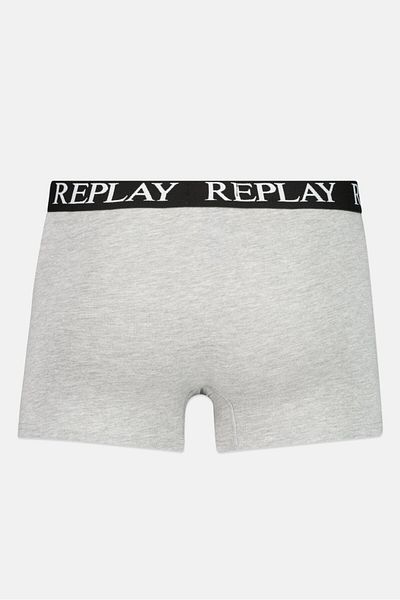Replay Men 2 Pack Brand Logo Trunk, Grey