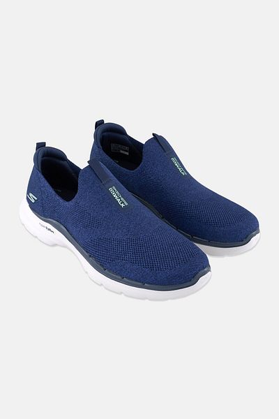 SKECHERS Women 6 Glimmering Slip On Walking Shoes, Navy