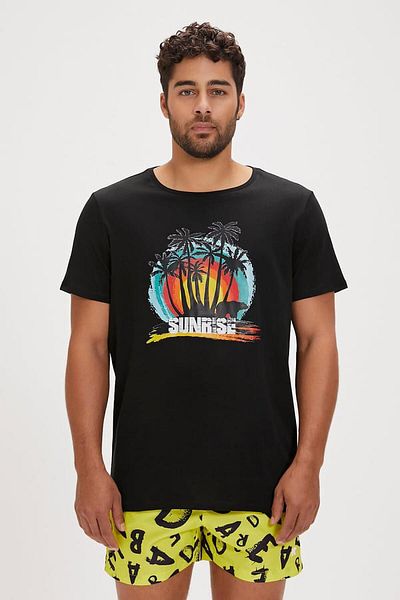 Bad Bear Ricardo Printed Men's Black T-Shirt