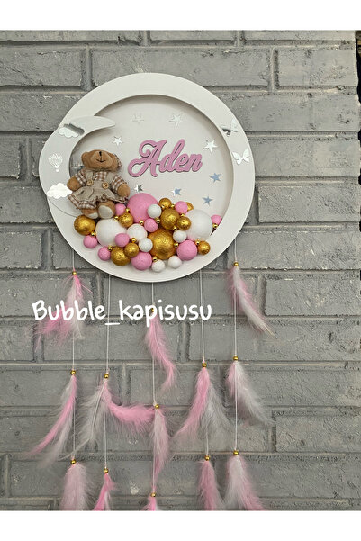 Neşeli Atölyem 31 Cm Led Işıklı Yuvarlak Bubble Bebek Kapı Süsü