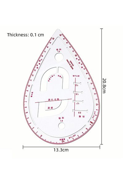 XIEHAIGE 6403 Empire sewing ruler and French curve, used for pattern making drafting, transparent plastic fas