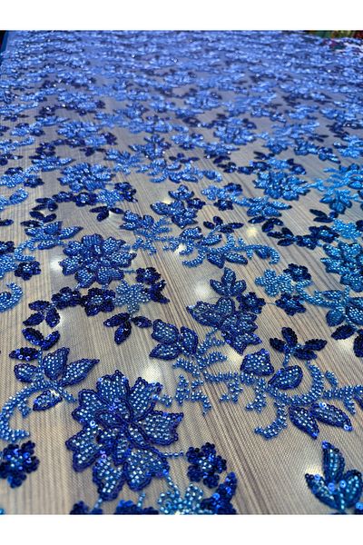 OsmanKumaşDantel Dantela cu mărgele de piatră (100 cm x 150 cm)