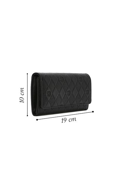 Derimod Women's Black Printed Wallet 000A2D 563126