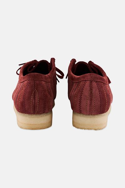 CLARKS Men Wallabee Standard Fit Lace Up Casual Shoes, Burgundy