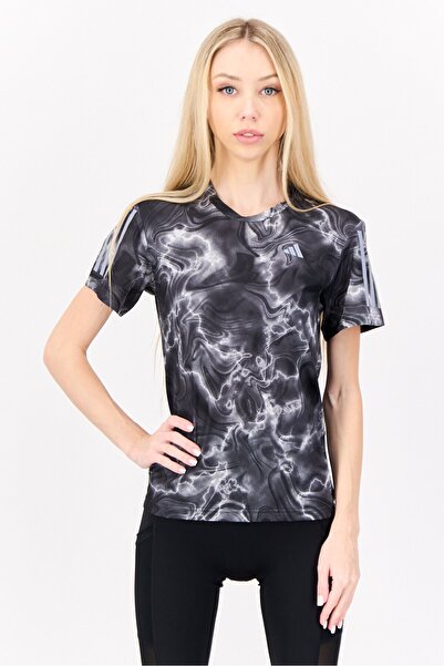 adidas Women Sportswear Fit Short Sleeve Running T-Shirt, Black