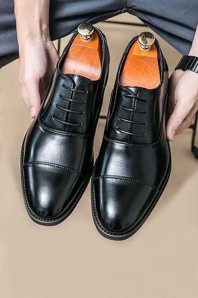 BENGAL 100% Genuine Leather Men's Classic Groom Shoes