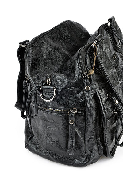 Ziya Geantă neagră de umăr și crossbody pentru femei 151441 Z1312F