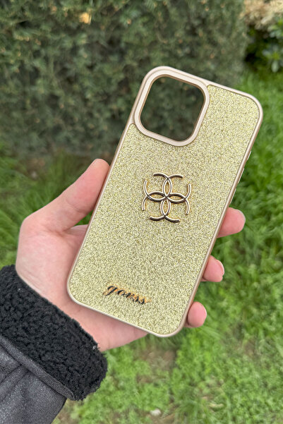 CEPSTOK Apple iPhone 16 Pro Max Kılıf Taşlı Desenli İçi Kadife Silikon