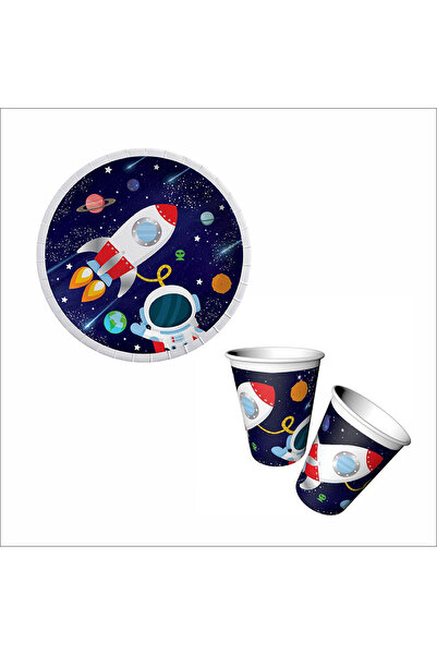 ZENVİVA SET DE FARFURTĂ CU TEMATICA SPAȚIU PENTRU 16 PERSONE