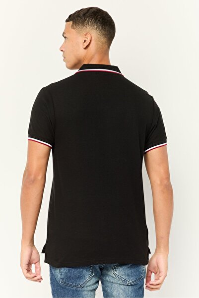 NORTHLAND Men Regular Fit Embroidered Short Sleeves Polo Shirt, Black