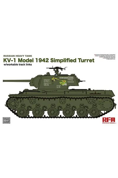 Choice RYEFIELD RFM5041 1/35 KV-1 1942 Simplified Turret W/workable Track Links Model Kit