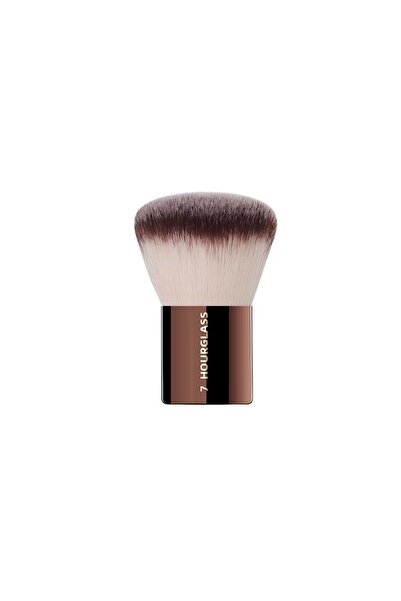 Choice فرشاة مكياج الساعة الرملية رقم 7 - فرشاة التشطيب رقم 7، فرشاة بودرة محمولة من ألياف ناعمة، تصميم عصري