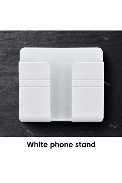 Choice Three piece white 3pcs Wall Mount Phone Holder White Punch Free Wall Mobile Phones Charging Stand La
