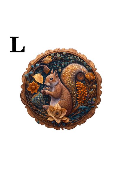 Choice M157-L Creative Squirrel Wooden Puzzle - Irregular Animal Shape 3D Puzzle, Unique Home Decor for Chr