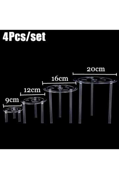 Choice حامل كعك متعدد الطبقات مكون من 4 قطع و3/4 قطع مع رف من القش لصنع كعك ا...