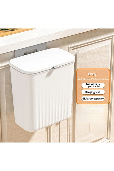 Choice 9l White 9l Wall Mounted Trash Can Kitchen Cabinet Storage Smart Bucket For Bathroom Recycling Hangi