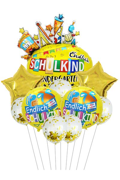 Choice Other mix 10pcs Back to School Oval Foil Balloons Set Confetti Latex Balloon Black to School Decorat