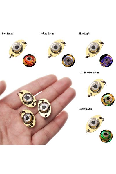 Choice مصابيح LED صغيرة متعددة الألوان لإغراء الأسماك على شكل عين تحت الماء على شكل حبار صيد أخضر