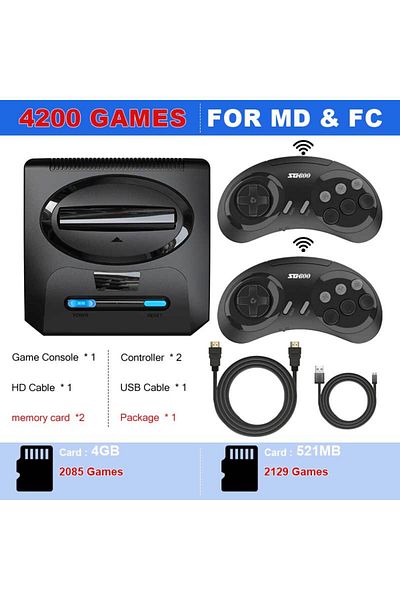 VILCORN 4200 games VILCORN Video Game Console For Sega Mega Drive Genesis FC Dendy 16BIT Segas-MD Console Su