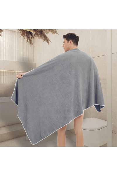 Choice Large Grey Oversize Microfiber Grey Bath Towel 35" X 70" Bath Towels For Shower Pool Beach Super Abs