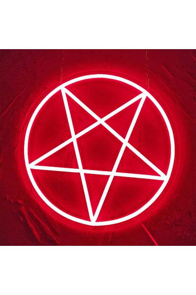 Choice Red 1pc Led Inverted Pentagram Sign, USB Powered Neon Sign For Bar, Shop, Store, Garage, Workshop,