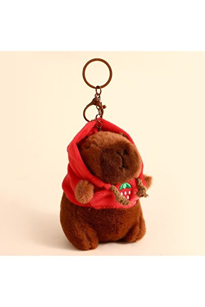 Choice دمية كابيبارا حمراء لطيفة على شكل كرتونية، حقيبة دمية محشوة، زينة معلق...