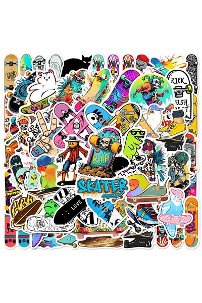 Choice 50pcs 50pcs Street Skateboarding Cool Cartoon Graffiti Stickers DIY Phone Guitar Laptop Notebook Sui