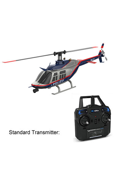 Choice طائرة هليكوبتر RC زرقاء فضية من طراز C138 BELL 206 Jet Ranger مزودة بـ...