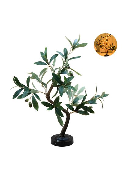 SHENZHITECH Warm white Green LED Tree Lights, Green Atmosphere Light, Battery Table lamps, for Indoor Living Roo