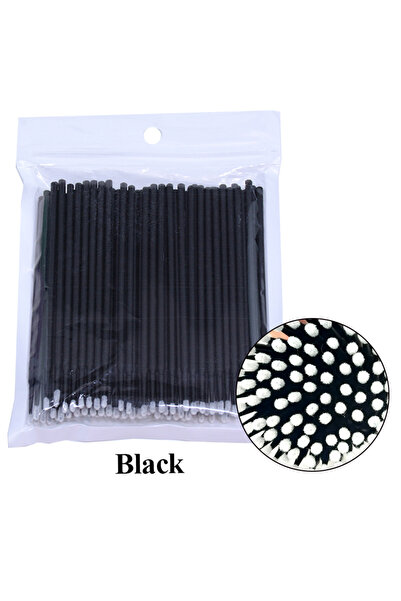 Choice16 black 100Pcs Eyelash Cleaning Brush Lash Extension Micro Cotton Swab...