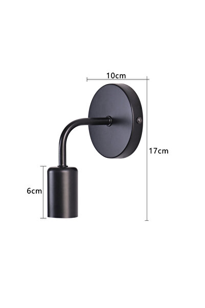 Choice1 black Nordic Modern Wall Lamp Iron Black E27 Indoor Lighting Bedside ...