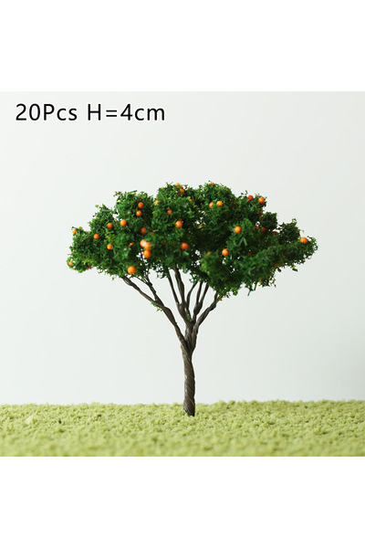 Choice 20 قطعة من نماذج الأشجار ذات اللون الرمادي الفاتح، قطار، سكة حديد، تخط...