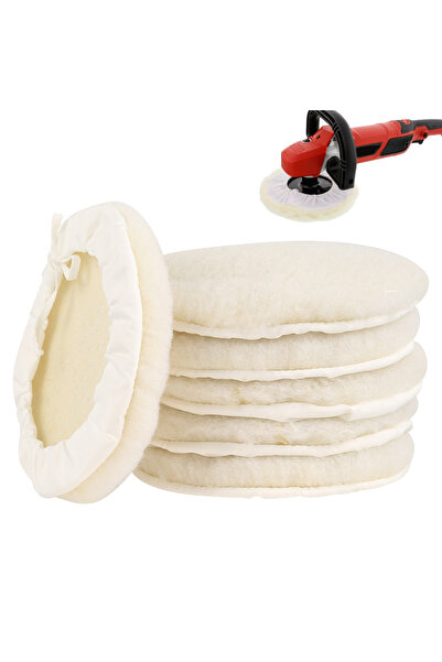 Choice وسادات تلميع بيضاء، 6 قطع، 7 بوصات، 180 مم، أغطية تلميع، صوف ناعم ووسا...