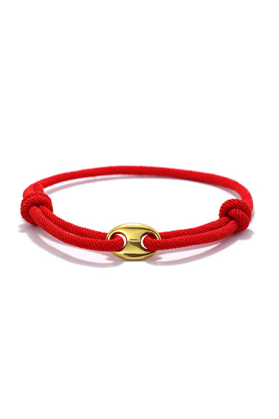 Choice red Simple Style Men Bracelet With Stainless Steel Sliding Adjustable Beach Nautical Marine String B