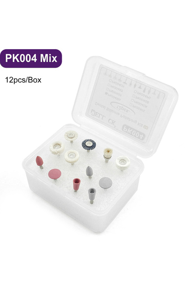 Choice PK004- علبة مختلطة 12 قطعة/مادة تلميع الأسنان، فرشاة تلميع أسنان مسطحة...