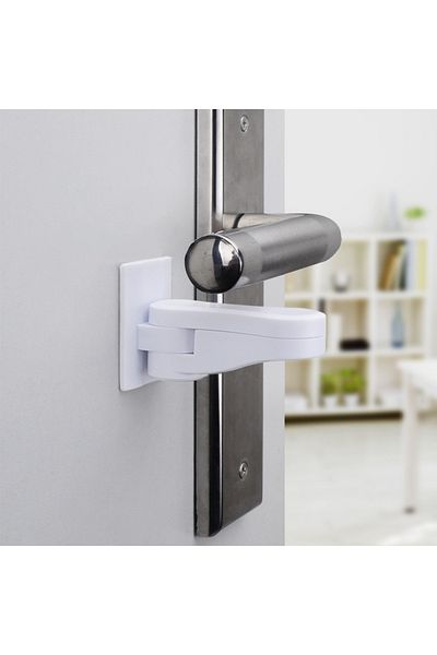 Choice white Baby Security Lock Anti Child Door Opener No Hole Anti Theft Door Handle Anti Opener Anti Pet